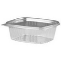 32 Oz. Plastic Food Container w/ Attached Hinge Lid
